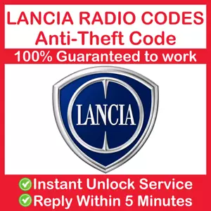 LANCIA RADIO CODE Stereo CD Instant & Expert Service - Picture 1 of 3