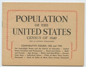 Folleto de medicina publicitaria del censo de población de los estados unidos de 1940 - Imagen 1 de 9