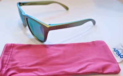 Oakley Frogskins Prototype Gold/Green W Polarized Violet Lens Color Shifting NEW - Image 1 of 4