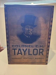Colonel E H Taylor Jr Wooden Box with 2018 Four Grain Cardboard Packaging Box - Picture 1 of 24