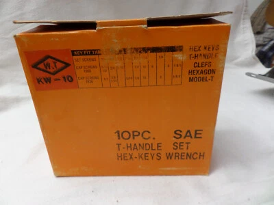 WT KW-10 SAE T Handle Hex Keys Allen Wrench Set 10 Pieces - Image 1 of 4
