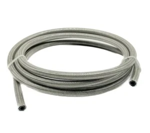 3MM Fuel Hose Pipe Stainless Braided Oil 1 Metre Rubber Dirt Bike - Picture 1 of 2