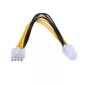 ATX 4-Pin Male To 8-Pin Female CPU Board Power Supply Converter Adapter Cable - Picture 1 of 8