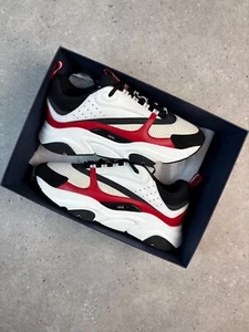 Dior B22 White / Red / Black UK10 EU44 - Foto 1 di 18