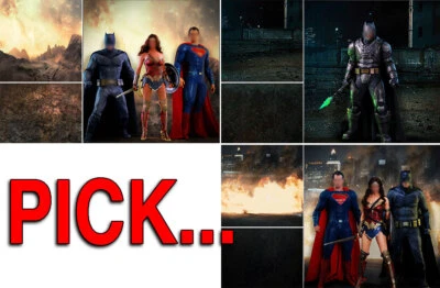 PÔSTER DIORAMA PANO DE FUNDO~BATMAN VS SUPERMAN~PARA HOT TOYS 1/6 FIGURA JUSTICE LEAG - Imagem 1 de 2