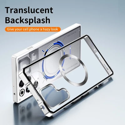 Funda de teléfono para ZTE nubia Red Magic 11 Pro+ parachoques de metal cubierta magnética esmerilada Foto 1 de 4