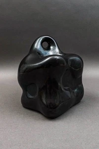 Scultura porta fazzoletti ceramica biomorfa astratta introspettiva vintage Vohann - Foto 1 di 10