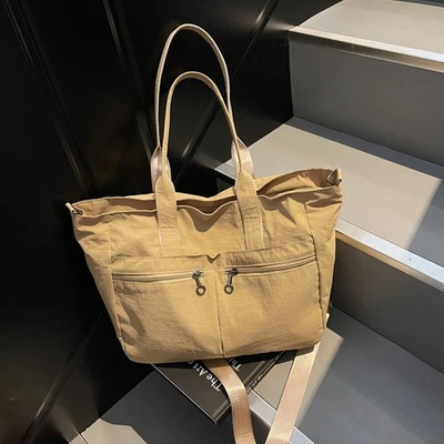 Minimalist Nylon Bag For Women With Zipper Clo And Inner Poet For Daily - image 1 of 4