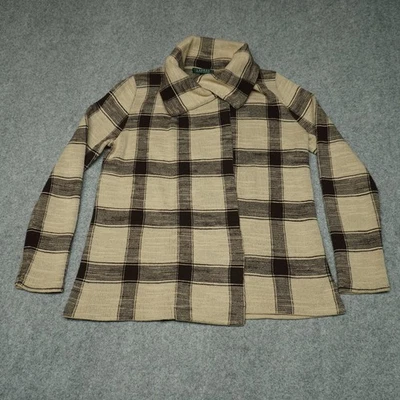 Suéter para mujer Lauren Ralph Lauren mediano marrón beige algodón a cuadros Foto 1 de 4