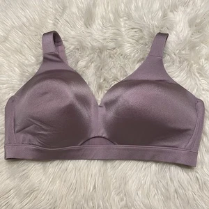 Cacique 42DD Bra Purple Lightly Lined No Wire Wireless Stretch - Picture 1 of 8