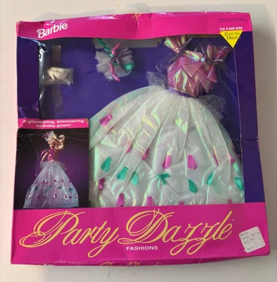 Barbie Party Dazzle Fashions 1992 #3614, nuevo en caja Mattel vestido brillante Foto 1 de 4