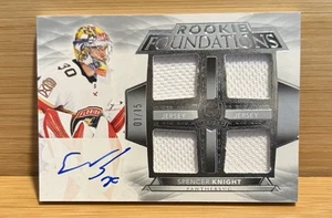 2021 UPPER DECK THE CUP SPENCER KNIGHT FOUNDATIONS QUAD JERSEY ROOKIE AUTO 1/15 - Picture 1 of 2