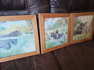 ikea set 3 bear pictures each 29x29cm - Picture 1 of 9