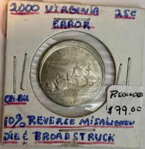 2000 Virginia Error 25 Cents - Picture 1 of 12