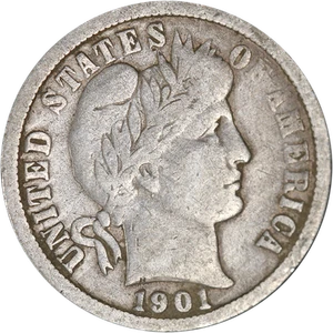 1901-O Barber Dime Great Deals From The Executive Coin Company - Picture 1 of 2
