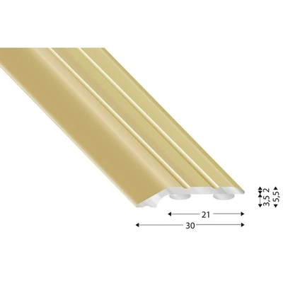 KÜGELE Abschlussprofil 201, Alu sand eloxiert selbstklebend, 1000 mm - Bild 1 von 3