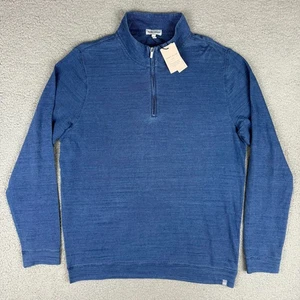 Suéter Peter Millar Para Hombres Pequeño S Azul Índigo Tejido Cuarto Cremallera 1/4 Sudadera 2 - Imagen 1 de 10