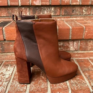 Vince Camuto VC Gripaula Dark Brown Women's Bootie Size 9.5 - Picture 1 of 8