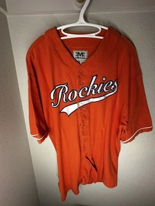 Rare Vintage - Colorado Rockies by Mirage - Orange Baseball Jersey - XL HTF RARE - Picture 1 of 3