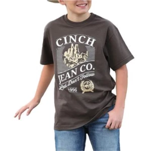 Cinch® Youth Boy's Cinch Jean Co. Brown Graphic T-shirt MTT7670119 - Picture 1 of 1