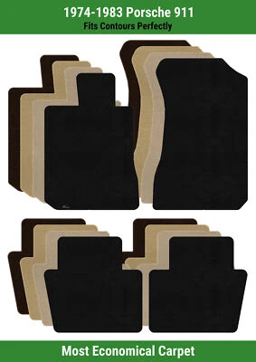 Lloyd Velourtex Front & Rear Row Carpet Mats for 1974-1983 Porsche 911  - Image 1 of 4