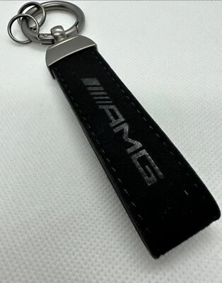 1 Porte clé AMG Mercedes LOGO Neuf sous blister cuir Alcantara - Photo 1/3