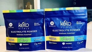x2 Keto Vitals electrolyte powder, 30 sticks Wellness Assorted Exp 04/26 - Picture 1 of 2