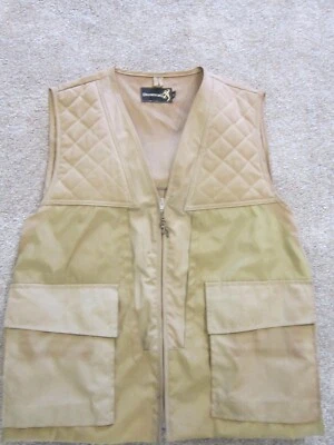 Vntg. Khaki Browning Hunting/Shooting Vest w/ Game Pockets Mens M - Image 1 of 4