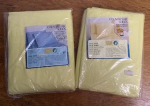 Vintage Sears Slumber Shop Country Fair Solids Full Size Flat&Fitted Sheets - Picture 1 of 14