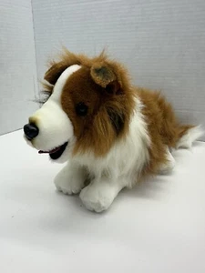 Vintage 1993 Lassie Plush Realistic Laying Rough Collie Dog Dakin Stuffed Animal - Picture 1 of 6