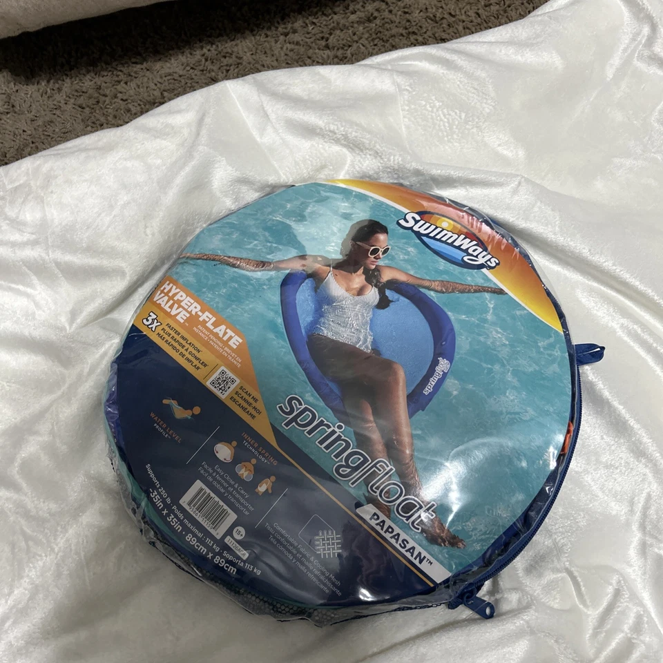 SwimWays Spring Float Papasan Inflatable Lounge Chair