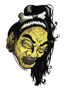 Cool SHRUNKEN HEAD Hot Rod Aufkleber HEAD HUNTER Tablet Aufkleber - Bild 1 von 1