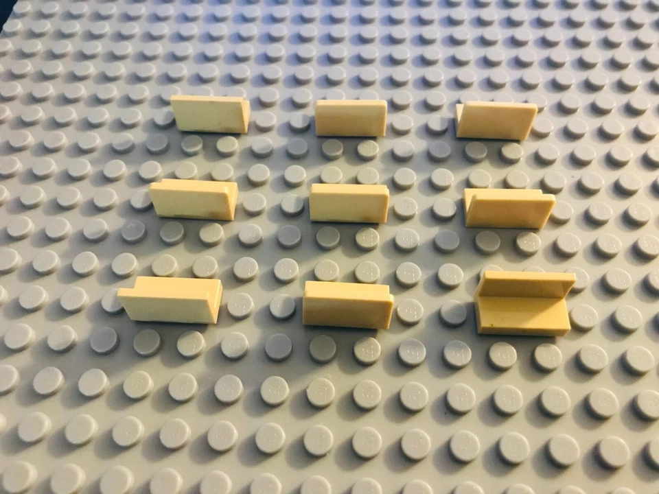 LEGO Paneele 9 Stück 4865 beige 1x2 Fenster Bank Wand Bänkchen System Star Wars - Bild 1 von 1