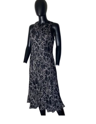 Maxi Vestido Lauren Ralph Lauren Etiqueta Verde Talla Grande Seda Sin Mangas Foto 1 de 4