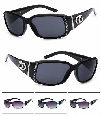 Gafas de sol retro vintage de moda con pedrería para mujer protección UV Foto 1 de 4