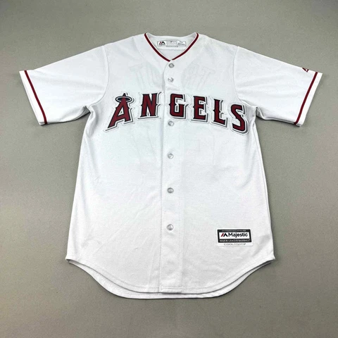 Los Angeles Angels Mike Trout Jersey Adult Small White Majestic MLB Baseball 27 Cover