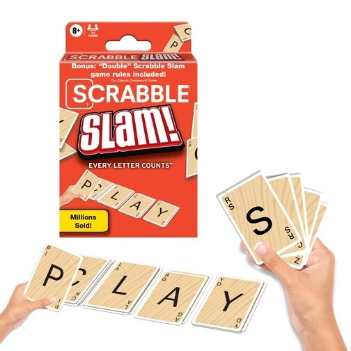 Juego de cartas Scrabble Slam divertido ritmo rápido tamaño de viaje versión de Scrabble Foto 1 de 1