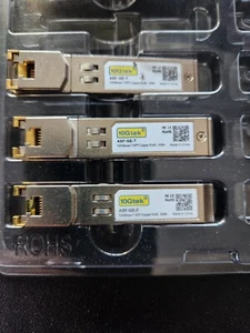 3 Pack 10Gtek Transceiver module, 1000Base-T SFP Copper RJ45, 100M AST-GE-T - Picture 1 of 7