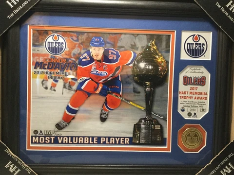 CONNOR MCDAVID HIGHLAND MINT MVP HART MEMORIAL LIMITED EDITION 50/5000 AUTHENTIC Cover
