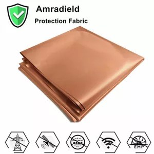 EMF Protection Pure Copper Fabric- RFID EMI RF Shielding Radiation-Proof Cloth - Picture 1 of 6