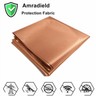 Amerthing EMF Protection Copper Fabric – 1/2/3/4/5 Meter Roll – RFID Radiation Blocking – Pure Copper Polyester