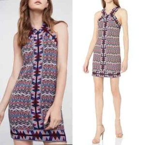 BCBG MAX AZRIA NEW $178 Tessa Textured Stretch Halter Shift Dress Size 2XS - Picture 1 of 7