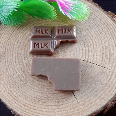 20 pcs Flat Back Chocolate Bars Resin Embellishments Crafting Decors 27*18*5mm - Image 1 of 4