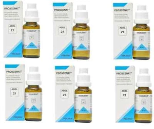 ADEL 21 Drops 20ml Pack PROSCENAT Adel PEKANA Germany OTC Homeopathic 6 Pack - Picture 1 of 3