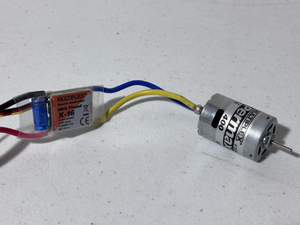 Multiplex Permax 400 6V Motor w/ X-16 Multicont Speed Controller NEW NEVER USED - Image 1 of 4