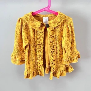 Persnickity Brocade Style Stella Jacket in Golden Yellow- Sz. 6 - Picture 1 of 5
