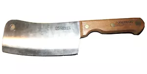 Cuchillo profesional de 11,5" cuchilla cuchilla cortadora de carne picadora de machete mango de madera - Imagen 1 de 10