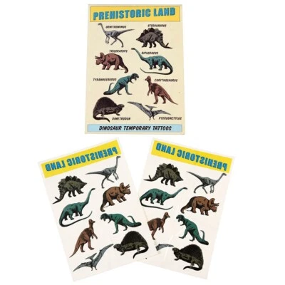 DOTCOMGIFTSHOP Rex London DINOSAURS TEMPORARY TATTOOS (2 SHEETS)