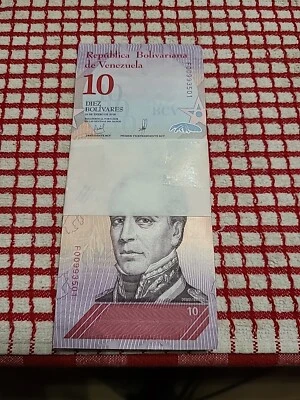 Venezuela 10 Bolivar Soberano, 2018, P-103az, UNC, Replacement X 100 PCS Bundle - Image 1 of 4