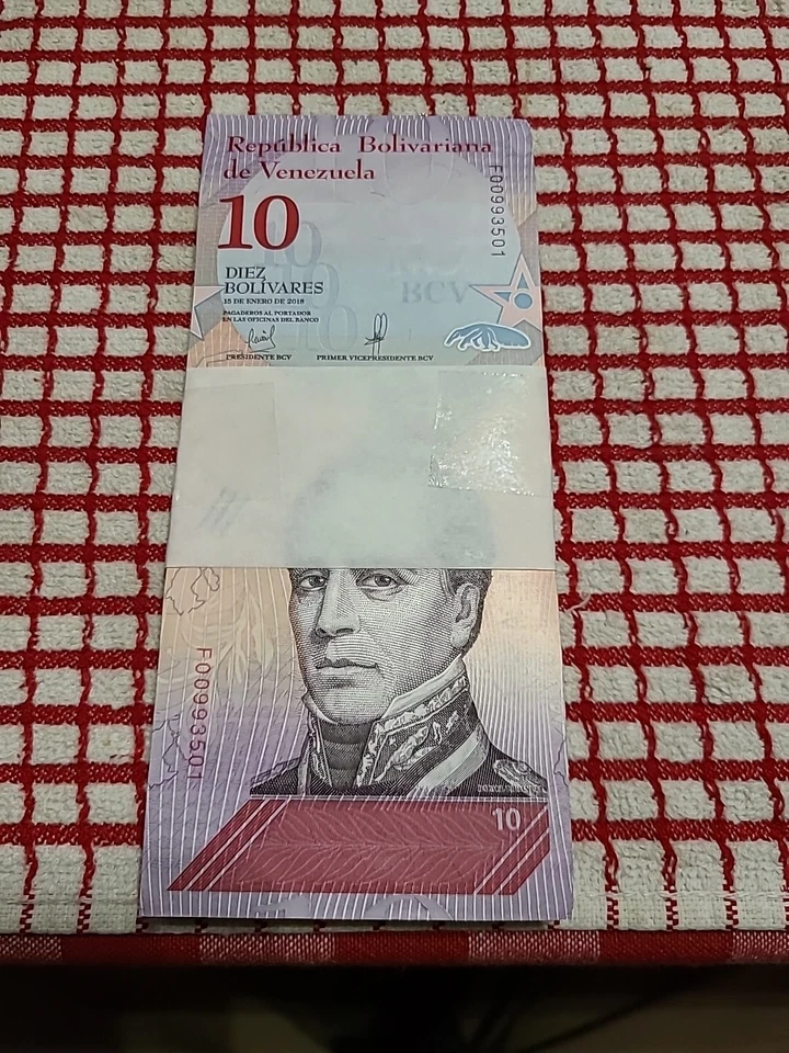 Venezuela 10 Bolivar Soberano, 2018, P-103az, UNC, Replacement X 100 PCS Bundle - Image 1 of 4